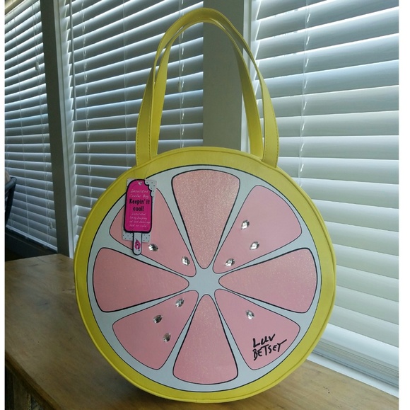 Betsey Johnson Handbags - Betsey Johnson Lemon Cooler Tote Bag Large